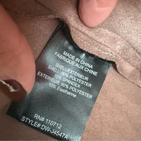 Driftwood Suede Tan Fringe Blazer size Small - Picture 6 of 7